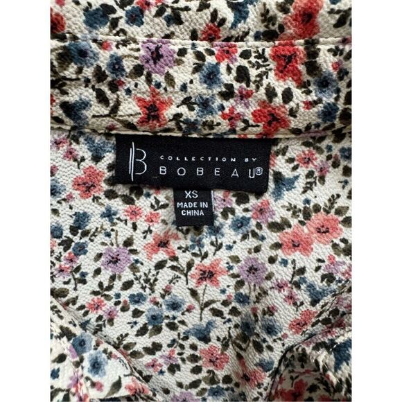 B by BOBEAU XS floral sleeveless collared shirt - Picture 3 of 5